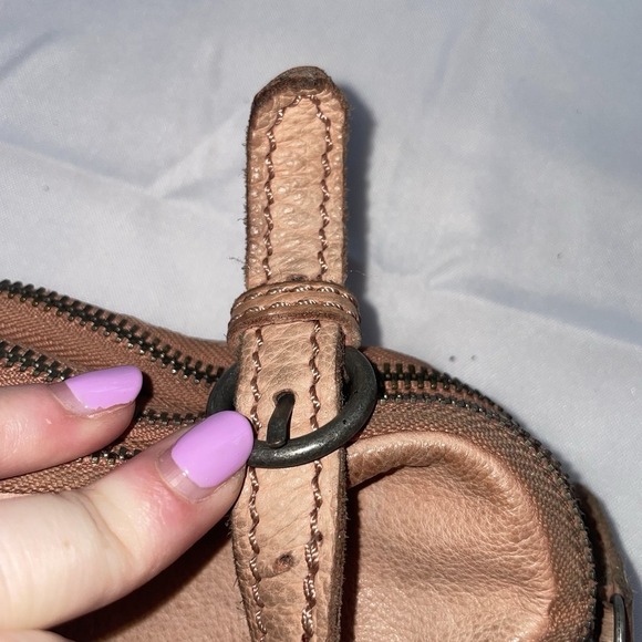 Liebeskind Maike Cross Body Leather Bag Purse Flap 3 Zip Sections Pink - Picture 11 of 16